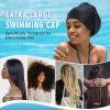Swim Cap for Long Thick Hair, 3 Size Silicone Swimming Caps for Dreadlocks, Braids, Weaves, Extensions, Curls & Afros, Adult Waterproof Swim Hats Bathing Caps for Women Men (Purple-XXL) view 4