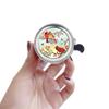 WIRESTER Silver Aluminum Round Bike Bell, Classic Ring Bicycle Bell, Bike Accessories Bell Ring for Adults Kids Girls Boys - Red Cardinal Birds on Branch view 4