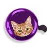 WIRESTER Purple Aluminum Round Bike Bell, Classic Ring Bicycle Bell, Bike Accessories Bell Ring for Adults Kids Girls Boys - Orange Tabby Kitten Cat view 1