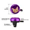 WIRESTER Purple Aluminum Round Bike Bell, Classic Ring Bicycle Bell, Bike Accessories Bell Ring for Adults Kids Girls Boys - Orange Tabby Kitten Cat view 2