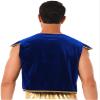 Agoky Men's Sleeveless Vest/Pants Costume Arabian Prince Cosplay Dress Up Waistcoat for Halloween Blue X-Large view 2