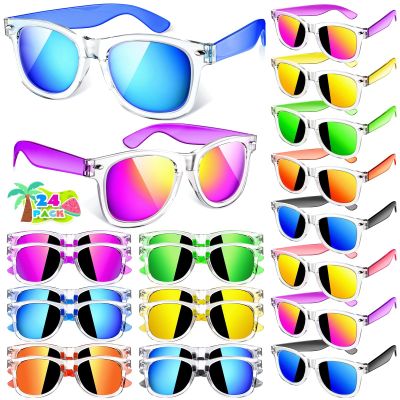 Joycover Kids Sunglasses Party Favors, Translucent Toddler Sunglasses Bulk for Boys Girls, Goodie Bags Stuffers for Kids Classroom, Pool Beach Easter Party Favors Graduation Birthday Gifts - 24 Packs
