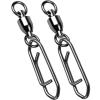 AMYSPORTS High Strength Snap Swivels Stainless Bearing Rolling Fishing Swivel Freshwater Snap Swivels Fishing Clip Steel Black Nickel, 50pcs, 67lbs view 1