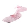 Toddler Ballet Shoes for Girls Long Lace up Canvas Ballet Dance Shoes with Elastic Band Yoga (Pink, 9.5 Toddler) view 1