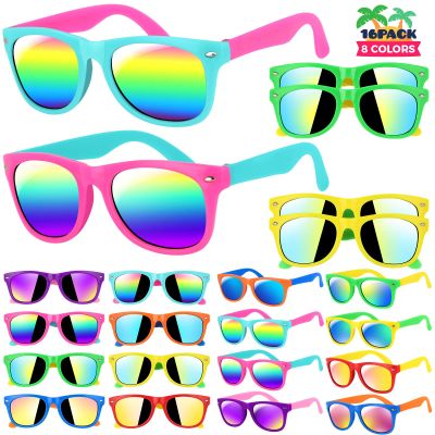 GIFTINBOX Kids Sunglasses Party Favors for Boys & Girls,Neon Toddler Sunglasses bulk with UV400 Protection, Pool Beach Party Favors, Goodie Bags Stuffers for Birthday Party -16pack