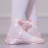 Toddler Ballet Shoes for Girls Long Lace up Canvas Ballet Dance Shoes with Elastic Band Yoga (Pink, 13 Little Child) view 3