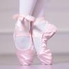 Toddler Ballet Shoes for Girls Long Lace up Canvas Ballet Dance Shoes with Elastic Band Yoga (Pink, 13 Little Child) view 4