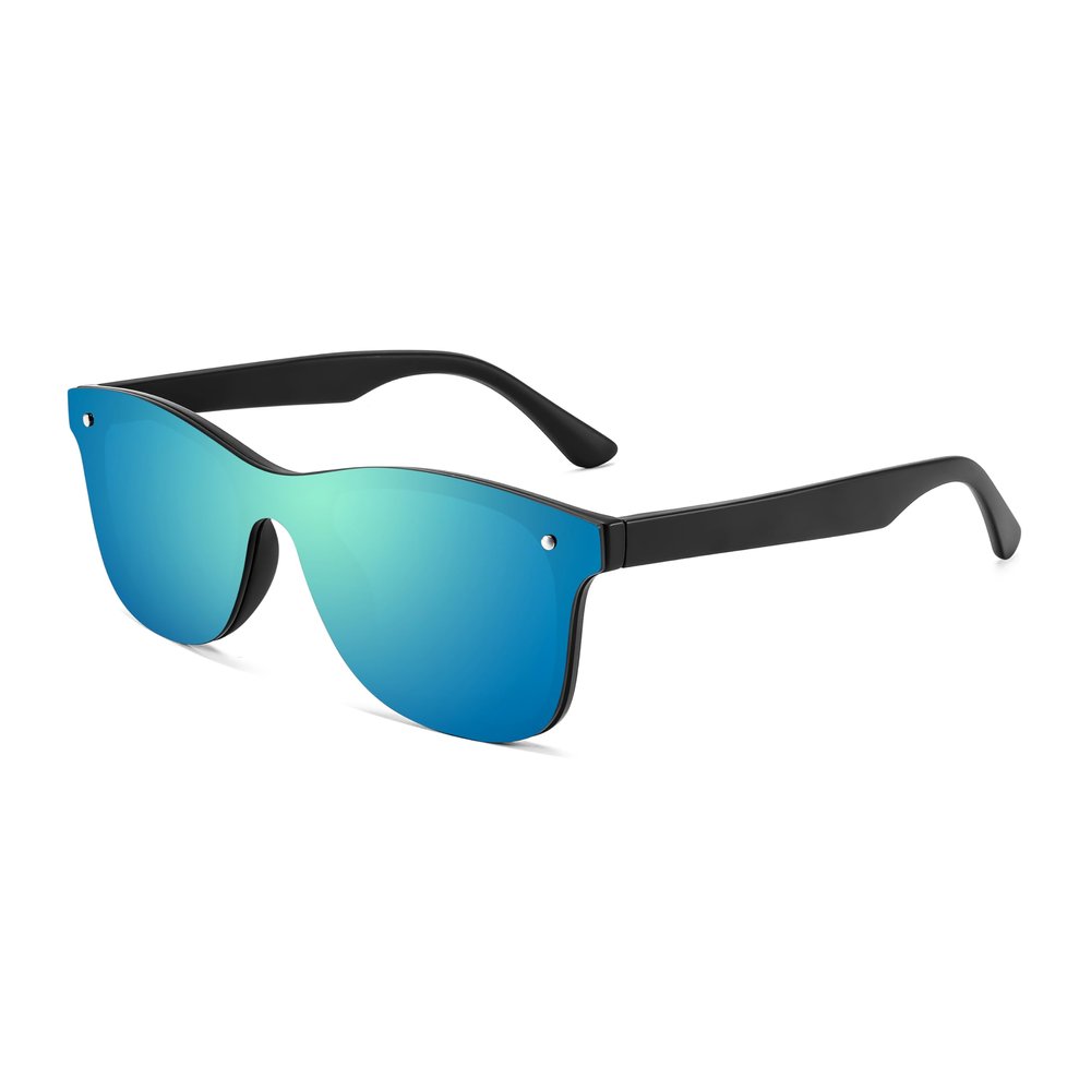 FEISEDY Trendy Rimless Mirrored One Piece Lens Sunglasses Reflective Sun Glasses B4155