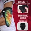 Exxact Sports Defender Baseball Elbow Guard, Batters Softball Elbow Guard Baseball Youth & Adult with Adjustable Straps - (Tie Dye, Youth) view 3