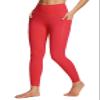 baleaf Leggings with Pockets for Women Tummy Control Workout High Waisted Athletic Ultra Soft 7/13 Gym Yoga Petite Ankle Pants Fiery Red 2XL view 1