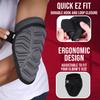 Exxact Sports Defender Baseball Elbow Guard, Batters Softball Elbow Guard Baseball Youth & Adult with Adjustable Straps - (Dark Grey, ALXL) view 3