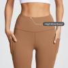 baleaf Leggings with Pockets for Women Tummy Control Workout High Waisted Athletic Ultra Soft 7/12 Gym Yoga Petite Ankle Pants Caramel Caf XL view 4