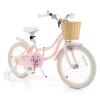 BABY JOY Kids Bike, 18 Inch Kids Bicycles for 4-8 Years Old Children with Training Wheels, Adjustable Height, Kickstand, Handbrake & Coaster Brake, Boys Girls Bike (Pink) view 1