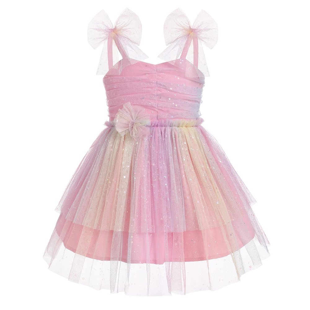 Birthday Dress for 1 Year Girl: Baby Girl Dress - Toddler Tutu Cake Smash Dress Summer Pageant Backless Fairy Princess Birthday Party Sequin Baptism Ruffle Tulle Easter Sundress Rainbow 2-3T