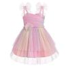 Birthday Dress for 1 Year Girl: Baby Girl Dress - Toddler Tutu Cake Smash Dress Summer Pageant Backless Fairy Princess Birthday Party Sequin Baptism Ruffle Tulle Easter Sundress Rainbow 2-3T view 1