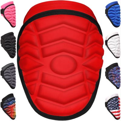 Exxact Sports Defender Baseball Elbow Guard, Batters Softball Elbow Guard Baseball Youth & Adult with Adjustable Straps - (Red, ALXL)