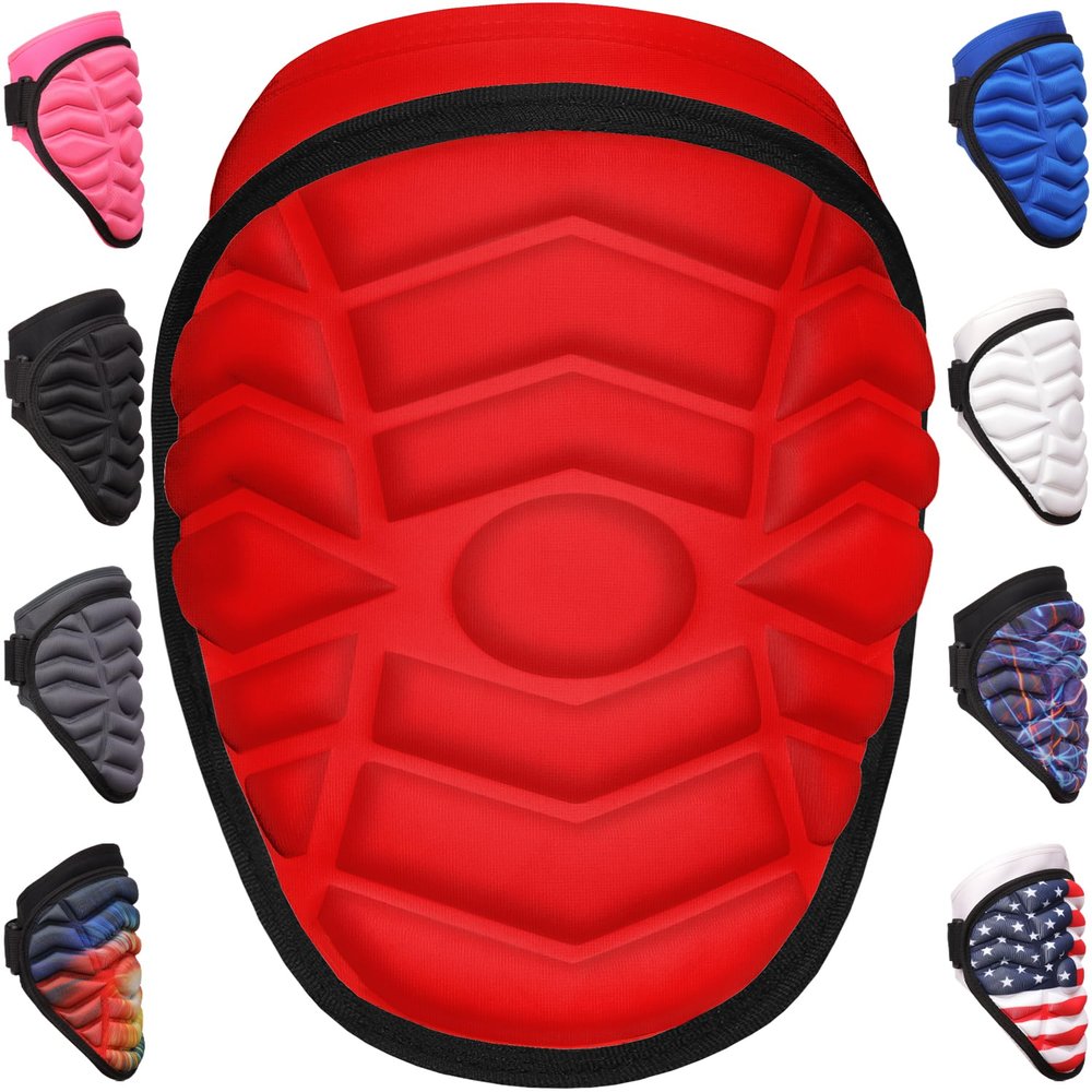 Exxact Sports Defender Baseball Elbow Guard, Batters Softball Elbow Guard Baseball Youth & Adult with Adjustable Straps - (Red, ALXL)