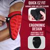 Exxact Sports Defender Baseball Elbow Guard, Batters Softball Elbow Guard Baseball Youth & Adult with Adjustable Straps - (Red, ALXL) view 3