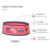 AWKSPORTS Running Hydration Belt with Zipper Pocket for Women and Men, Bounce Free, Lightweight Fanny Pack and Waist Pack for Climbing Jogging Cycling Workout (Blue with 250ml flask,L/XL) view 3