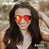 FEISEDY Trendy Rimless Mirrored One Piece Lens Sunglasses Reflective Sun Glasses B4155 view 3
