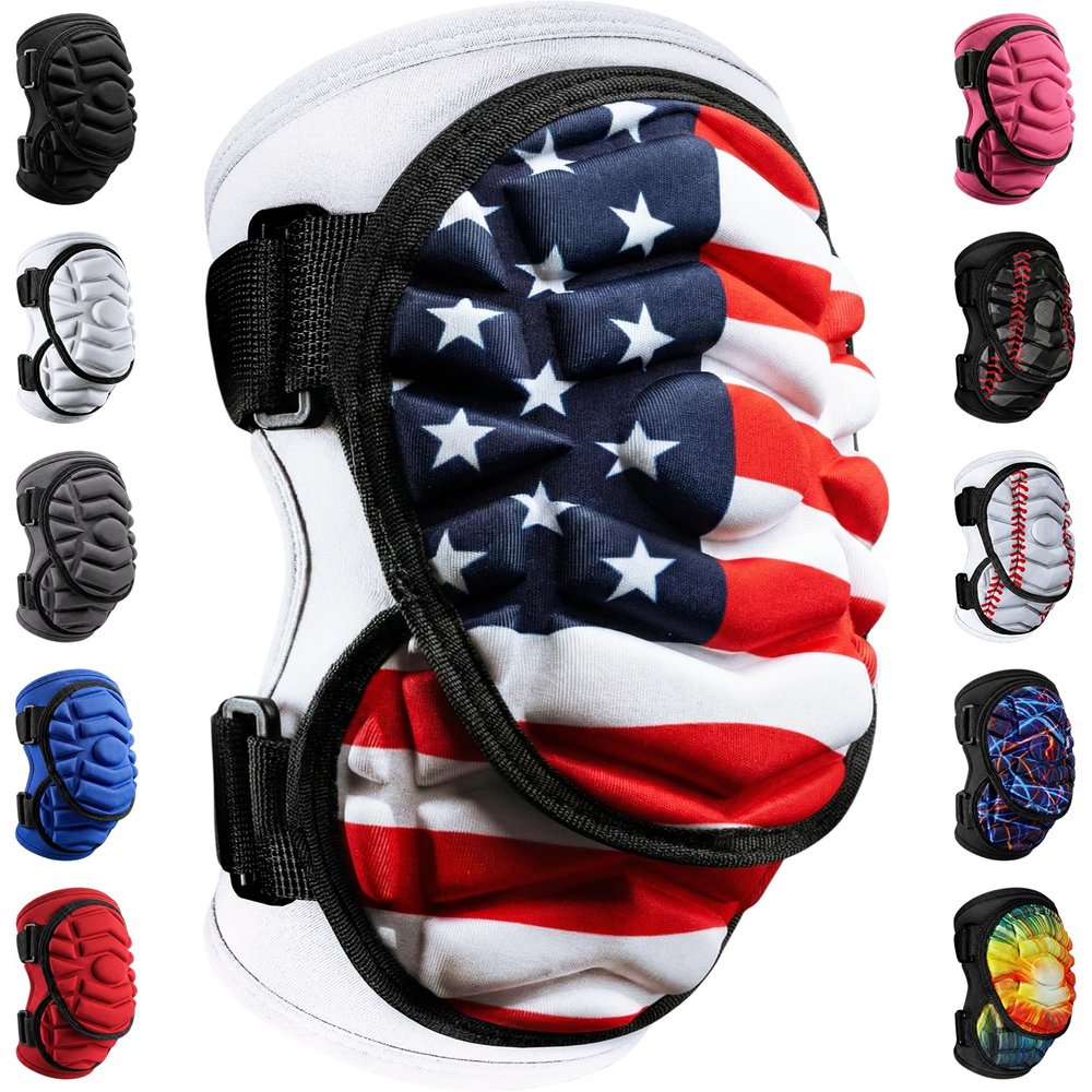 Exxact Sports Defender Plus Baseball Elbow Guard (USA Flag, ALXL)