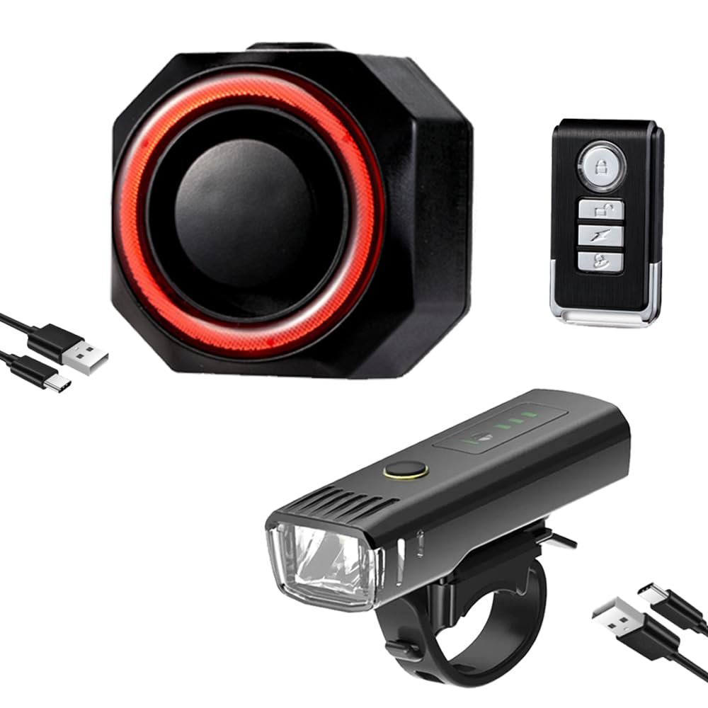 crazy sport Bike Tail Light and Alarm Automatic Brake Light Wireless Remote Control USB Rechargeable Front Rear Bicycle Light Waterproof