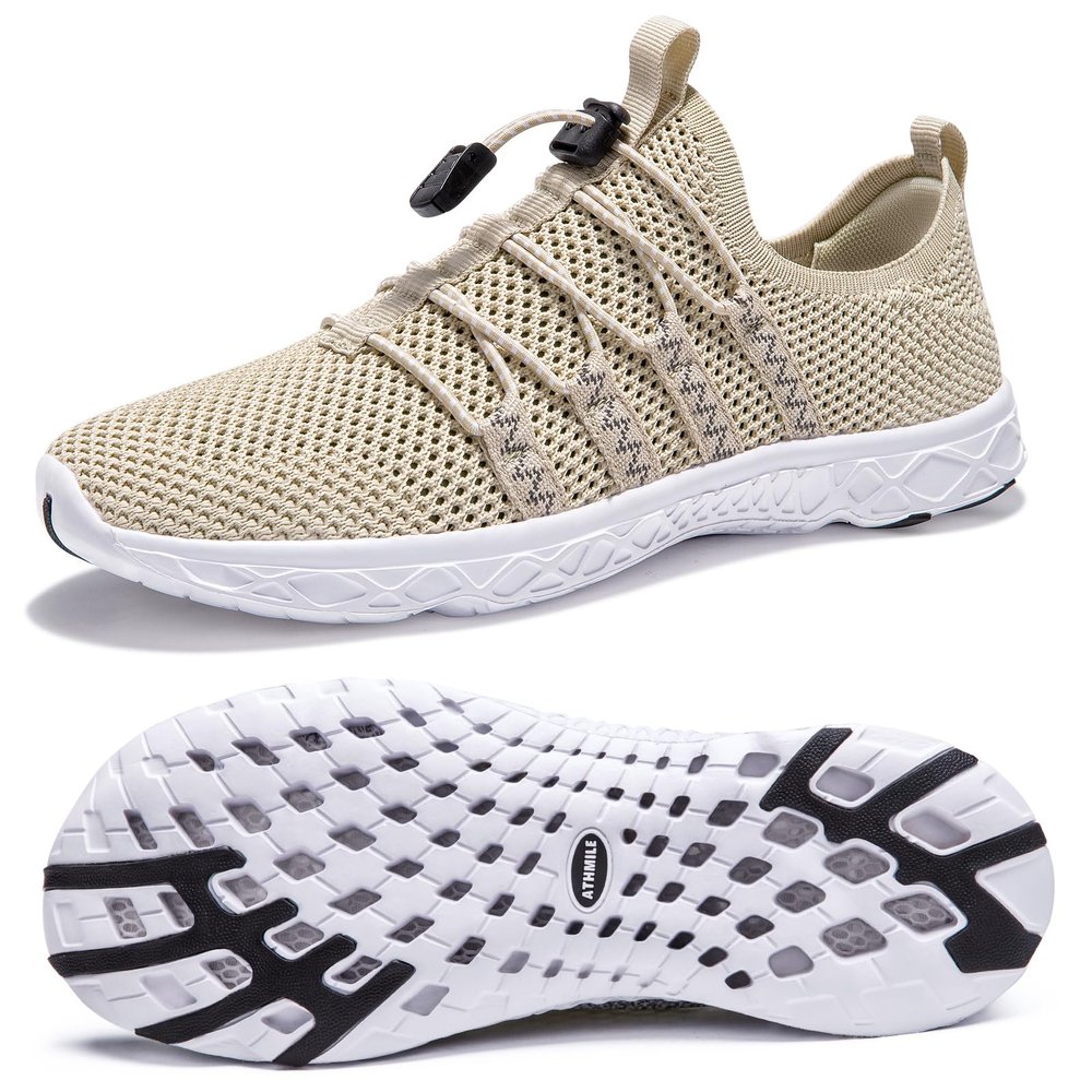 ATHMILE Water Shoes for Men Women Barefoot Hiking Swim River Shoes Adult Lake Pool Aqua Socks Beach Quick Dry for Hiking Surfing Kayaking Sport Accessories Camping Must Haves