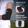 Exxact Sports Defender Plus Baseball Elbow Guard Youth & Adult, Batters Softball Elbow Guard Baseball with Adjustable Straps - (Black, ALXL) view 3