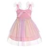Birthday Dress for 1 Year Girl: Baby Girl Dress - Toddler Tutu Cake Smash Dress Summer Pageant Backless Fairy Princess Birthday Party Sequin Baptism Ruffle Tulle Easter Sundress Rainbow 18-24 Months view 4