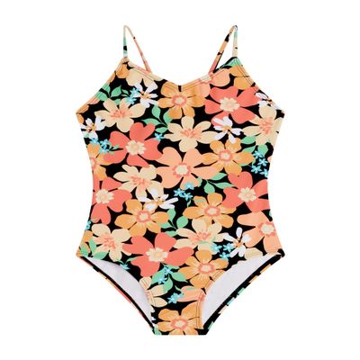 Kanu Surf Girls, Hurricane Beach Sport UPF 50 One Piece Swimsuit, Annie Black, 6