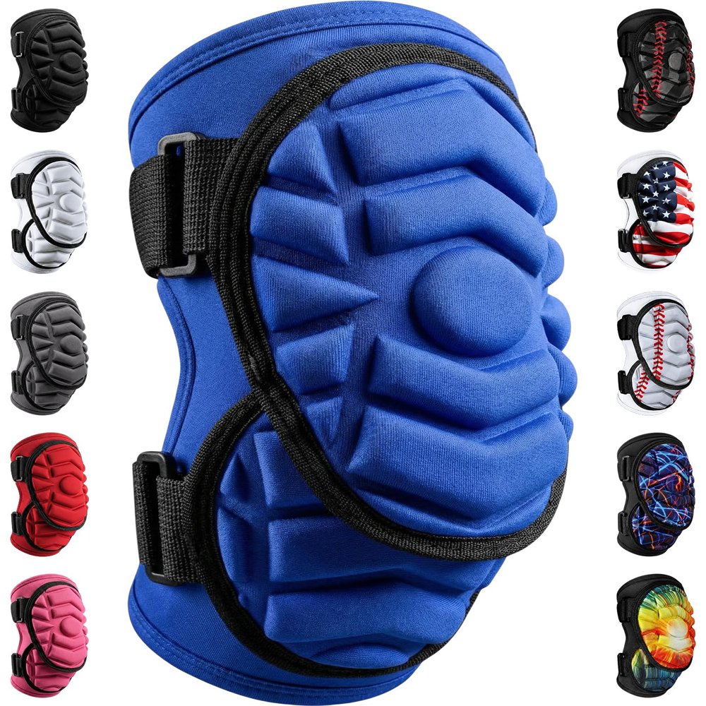 Exxact Sports Defender Plus Baseball Elbow Guard Youth & Adult, Batters Softball Elbow Guard Baseball with Adjustable Straps - (RoyalBlue, ASM)