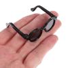 Abaodam 2 Pairs Doll Glasses Black Clear Lens Eyewear Doll Mini Glasses Dress up Eyeglasses Retro Mini Sunglasses for 1/6 Bjd and Other Item Plush s Costume Accessories view 4