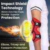 Exxact Sports Defender Plus Baseball Elbow Guard Youth & Adult, Batters Softball Elbow Guard Baseball with Adjustable Straps - (Red, Youth) view 2