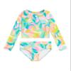 Kanu Surf Girls, Long Sleeve Rashguard UPF 50 Two Piece Swim Set, Riva Multi, 8 view 1