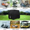 Eljeczt Golf Cart Cover 2-4 Passenger Universal 210D Outdoor Waterproof UV Resistant Golf Cart Covers with Zipper Closure for Club Car Sunproof Dustpro,108in,Silver view 2