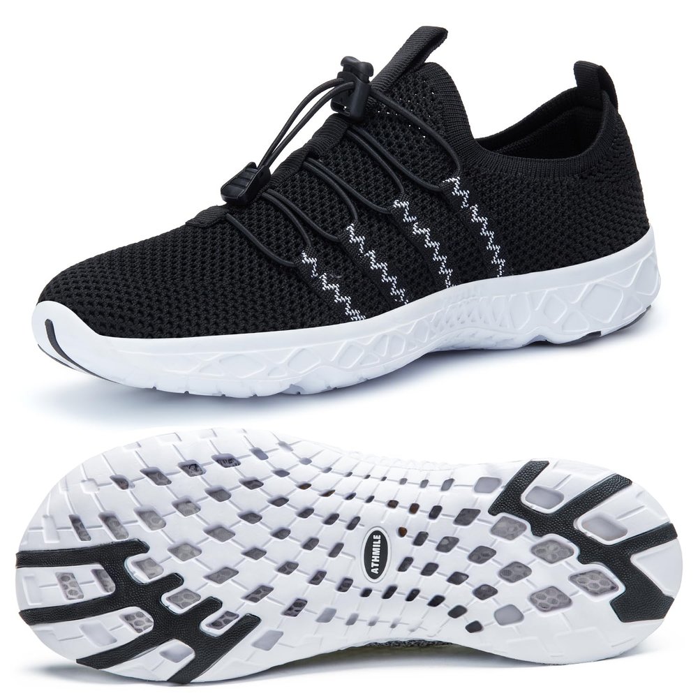 ATHMILE Water Shoes for Men Women Barefoot Hiking Swim River Shoes Adult Lake Pool Aqua Socks Beach Quick Dry for Hiking Surfing Kayaking Sport Accessories Camping Must Haves