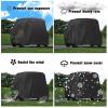 Golf Cart Covers 4 Passenger Heavy Duty Club Car Extended Roof Golf Cart Rain Cover with Zipper Closure 210D Outdoor Waterproof Sunproof UV Resistant,108in,Khaki view 2