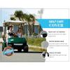 Golf Cart Covers 4 Passenger Heavy Duty Club Car Extended Roof Golf Cart Rain Cover with Zipper Closure 210D Outdoor Waterproof Sunproof UV Resistant,108in,Khaki view 3
