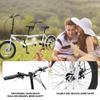 Foldable Tandem Bike, 20 Inch Family Tandem Bikes for Adults, Adjustable 7-Speed Tandem Bicycles Beach Cruiser Bike for Travel and Couple Riding, High Carbon Steel Frame view 3