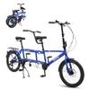 BGGFNZ Foldable Tandem Bike, 20 Inch Family Tandem Bikes for Adults, Adjustable 7-Speed Tandem Bicycles Beach Cruiser Bike for Travel and Couple Riding, High Carbon Steel Frame view 1