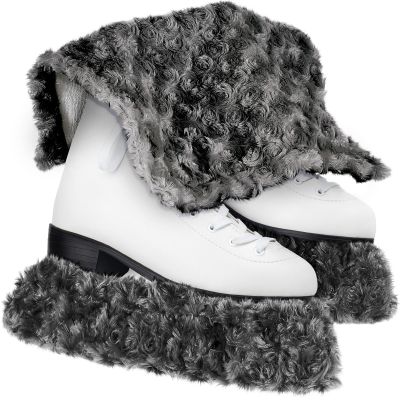 RoundFunny Ice Skate Blade Covers,Winter Skate Guards Figure Hockey Blade Cover for Girls Boys Winter Gift(Small,Gray)