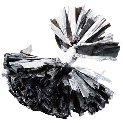 Milisten Delicate Metallic Cheerleader Pompoms Handle for Sports Events Dance Competitions and Team Spirit Reusable Cheer Props for Adults and Boys and Girls