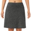 Women Skorts Skirts with Zipper Pockets,Athletic Golf Tennis Swim Skirts 20" Knee Length Skorts for Women(Grey Charcoal M) view 2