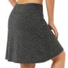 Women Skorts Skirts with Zipper Pockets,Athletic Golf Tennis Swim Skirts 20" Knee Length Skorts for Women(Grey Charcoal M) view 4