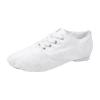 Jazz Shoes for Girls Boys Canvas Unisex Slip-On Dance Shoes (Toddler/Little Kid/Big Kid) Soft (White, 12 Little Child) view 1