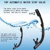 AQUA A DIVE SPORTS Dry Snorkel Easy Breath Diving Snorkel for Snorkeling Scuba Diving Swimming with Top Dry Valve and Food Grade Silicone Mouthpiece for Adult Youth Black view 2
