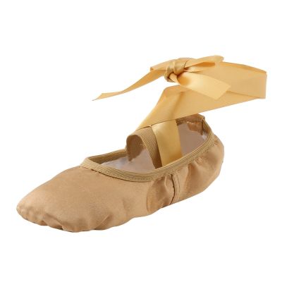 Canvas Ballet Shoes for Toddler Girls Ballet Slippers Dance Shoes(Toddler/Little/Big Kids) Girls (Khaki, 1 Big Kids)