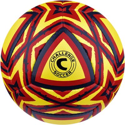 American Challenge ZALLY Futsal Ball - Durable and Vibrant Yellow/Red-Navy Design for Indoor Soccer Play (4)