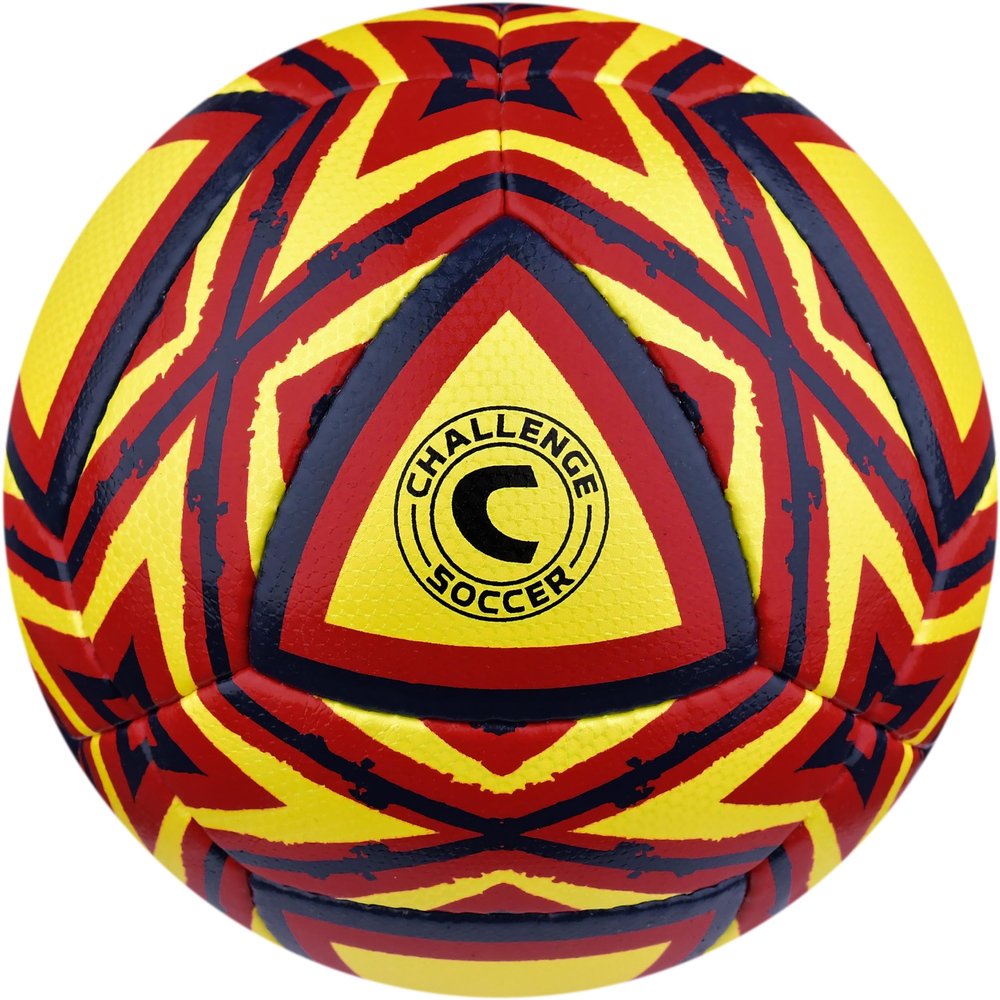 American Challenge ZALLY Futsal Ball - Durable and Vibrant Yellow/Red-Navy Design for Indoor Soccer Play (4)