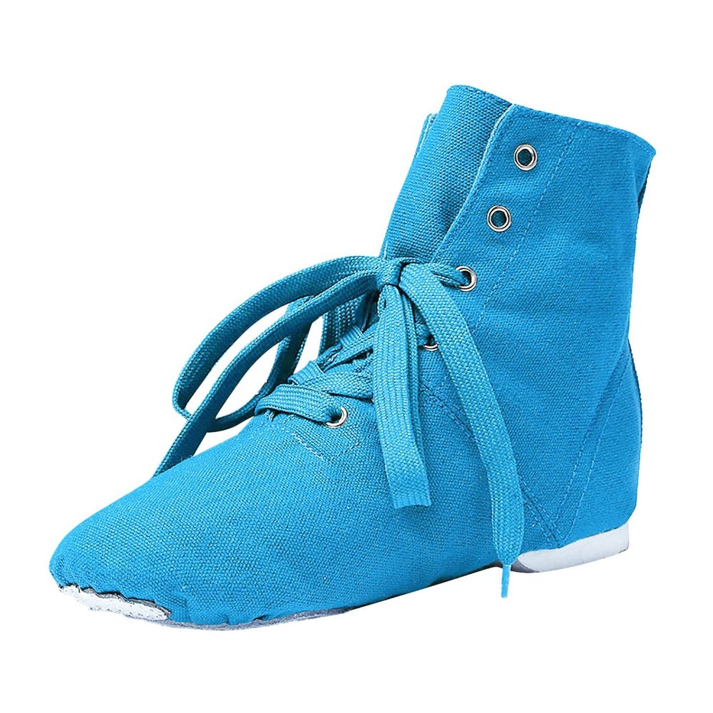 Canvas Jazz Dancing Sneakers Ballet Dance Boots for Girls Boys (Toddler/Little Kid/Big Kid) Soft (Blue, 11 Little Child)
